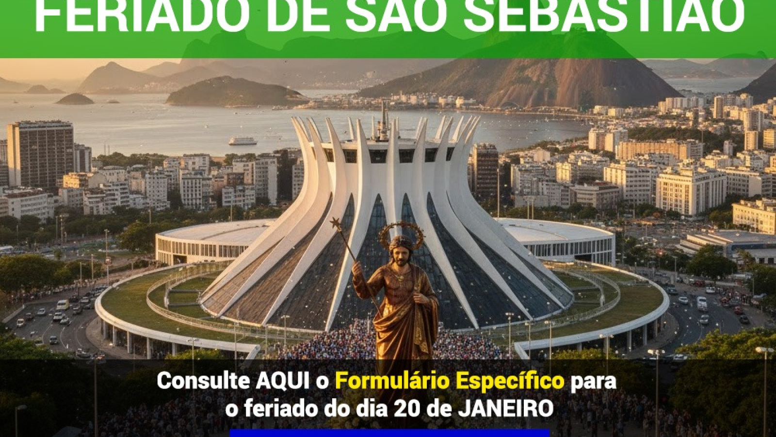 FERIADO DE 20/01/2026 - SÃO SEBASTIÃO